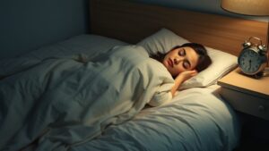  a girl is sleeping