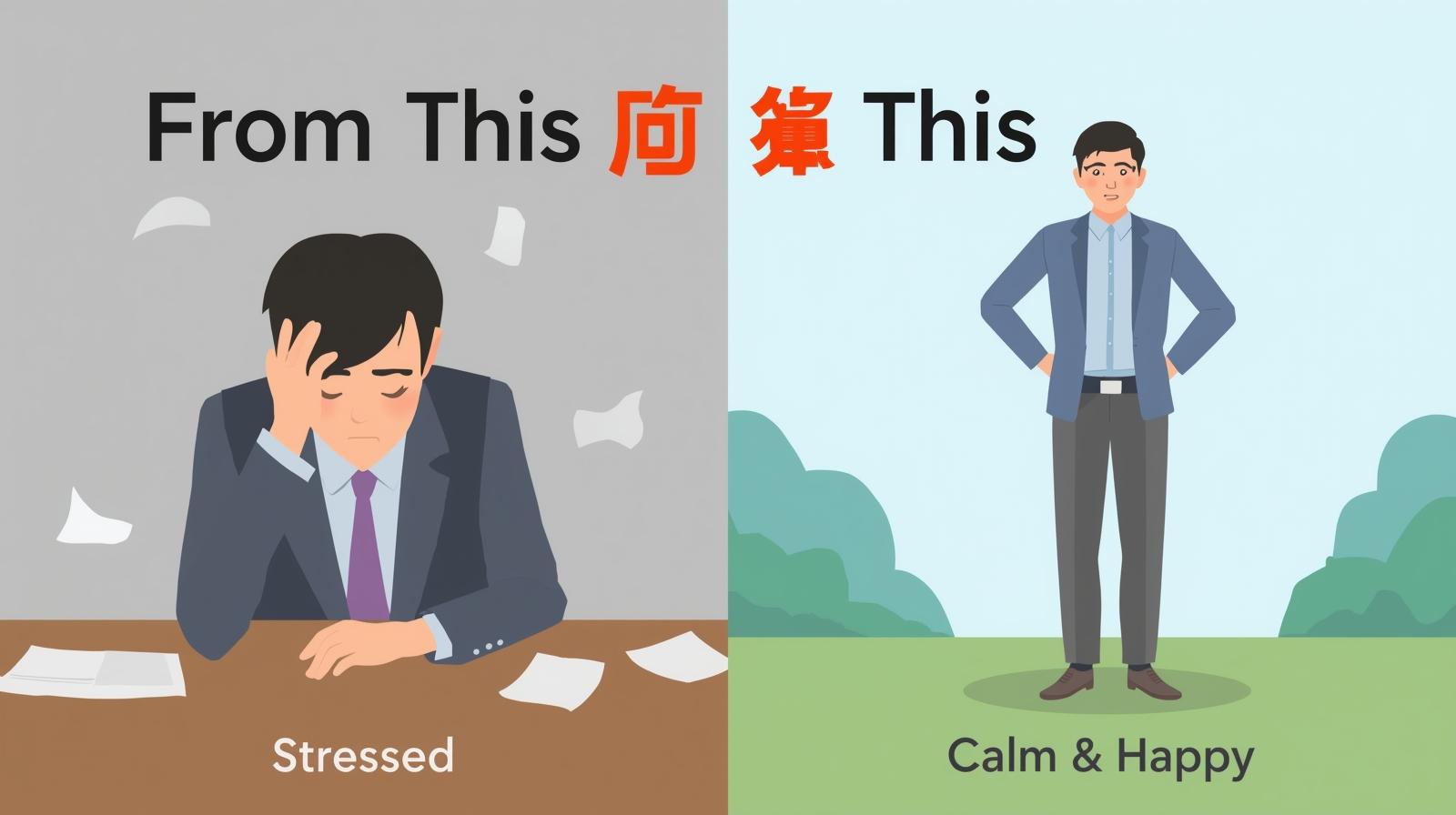 From This to This” Stress Relief Visual